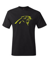 Carolina Panthers Black & Neon/Fluorescent "Volt" Yellow Logo Tee All Sizes S-2X - $20.99+