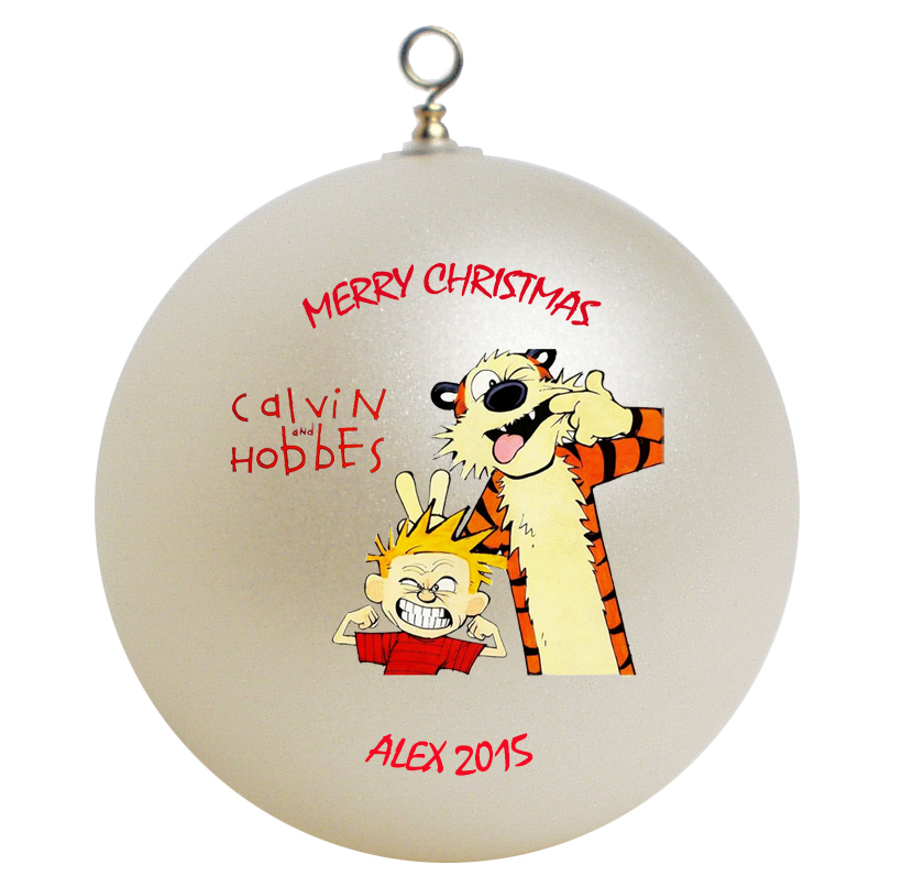 Personalized Calvin And Hobbes Christmas Ornament Gift #2 - Ornaments