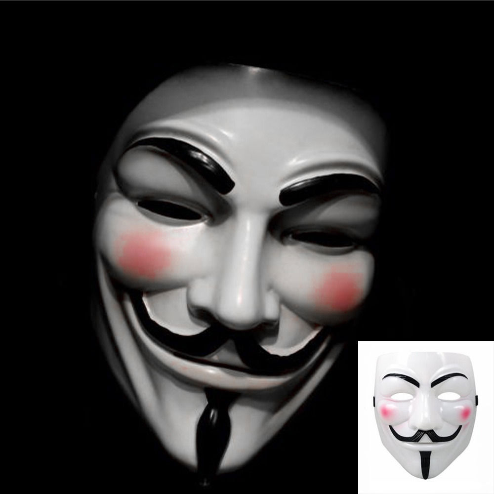 Lot V For Vendetta Mask White Guy Fawkes Anonymous Halloween Masks