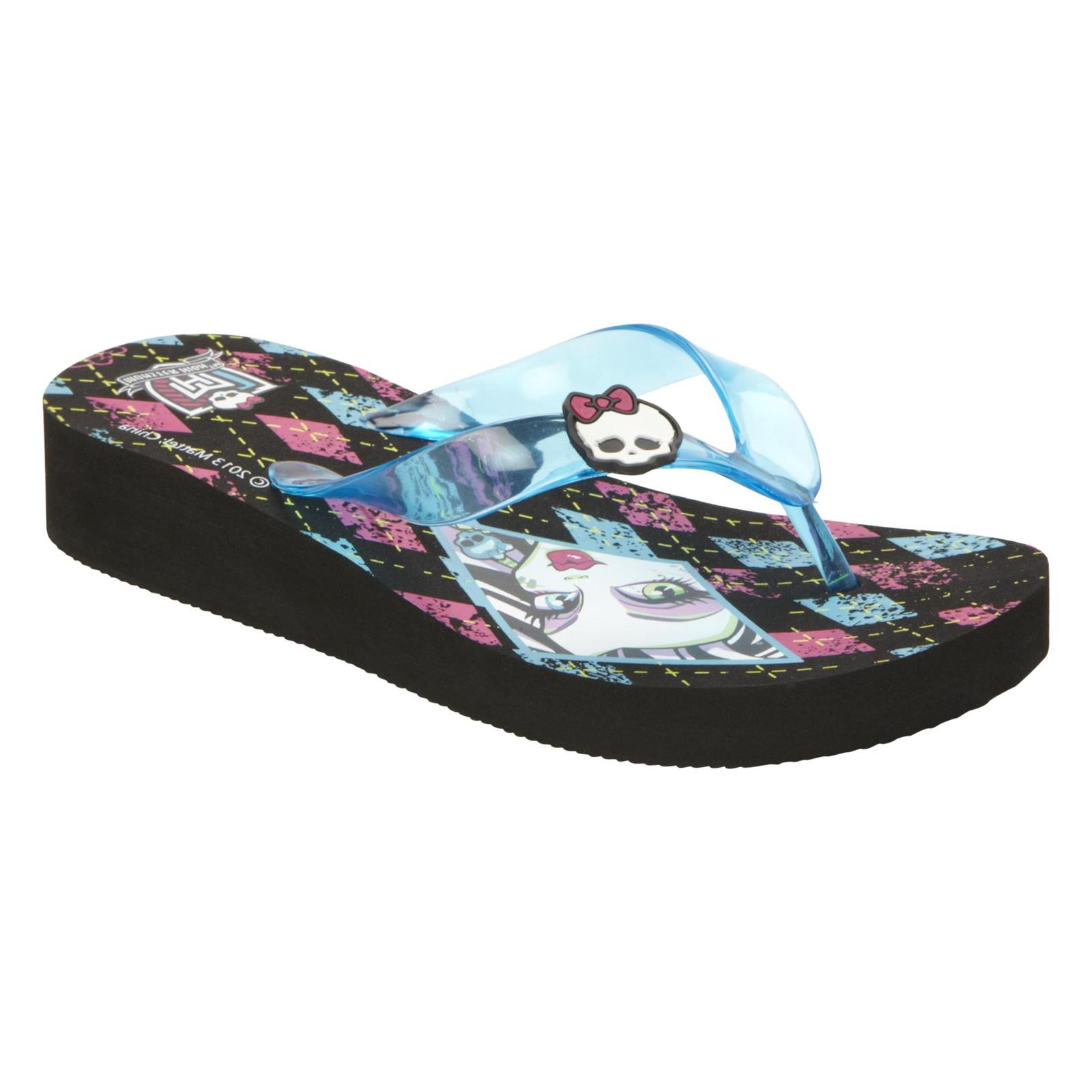  MONSTER  High  Frankiestein Girl s 4 5 Flip Flop Sandals  NEW 