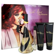 Rihanna Reb'l Fleur Perfume 3.4 Oz Eau De Parfum Spray 3 Pcs Gift Set image 6