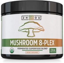 Zhou Nutrition 8-Plex Organic Mushroom Powder, Support Cognitive and... - $31.49