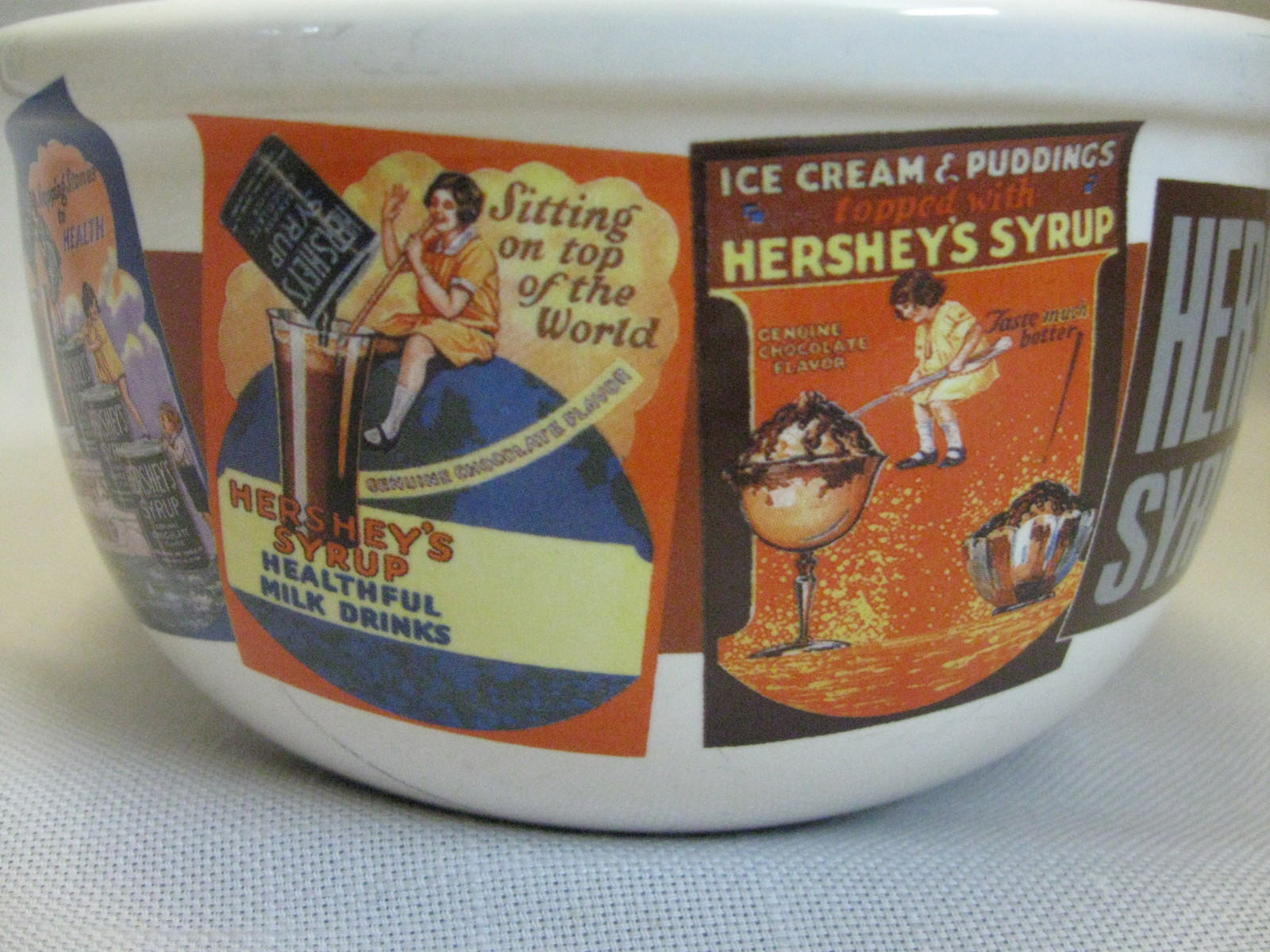 Bowls Hersey's Cereal Ice Cream Soup Syrup Bowl Vintage Nostalgic