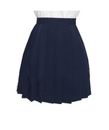 Women`s School Uniform High Waist Pleated Skirts(4XL waist 90cm/35inch, ... - $23.75