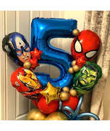 5pcs MARVEL Super Hero Balloon Spiderman Aluminum Foil Balloons Kids Bir... - $3.36+