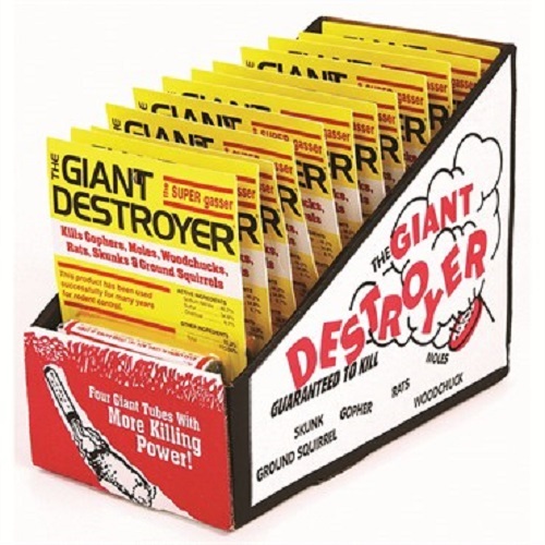 Giant Destroyer Smoke Bombs (48 Pack) Kills Gophers Moles Rats Skunks
