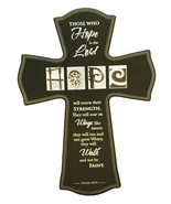 Large Wood Cross --  Isaiah 40:31 -- Hope in the Lord (17&quot; x 12&quot; x 3/4&quot;) - $35.00