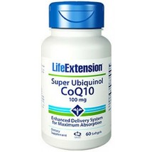 3 PACK $28.33 Life Extension Super Ubiquinol CoQ10 100 mg 60 gel antioxidant image 2