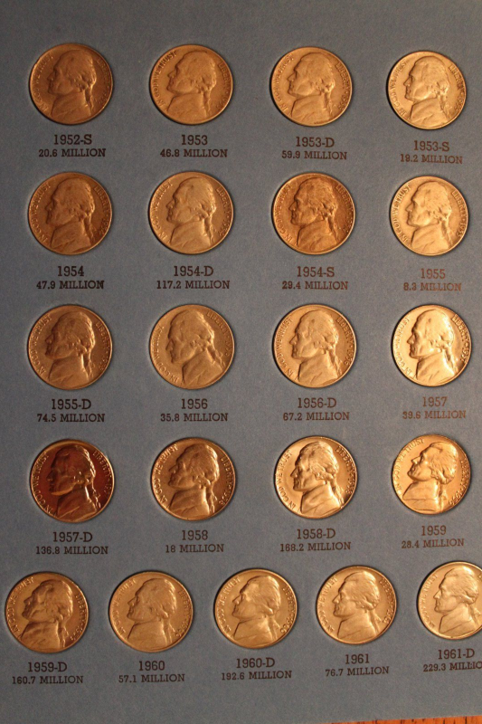 Jefferson Nickel Complete 1938 - 1961 Collection - Jefferson (1938-Now)