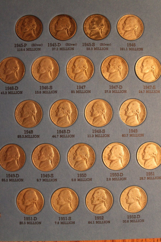 Jefferson Nickel Complete 1938 - 1961 Collection - Jefferson (1938-Now)