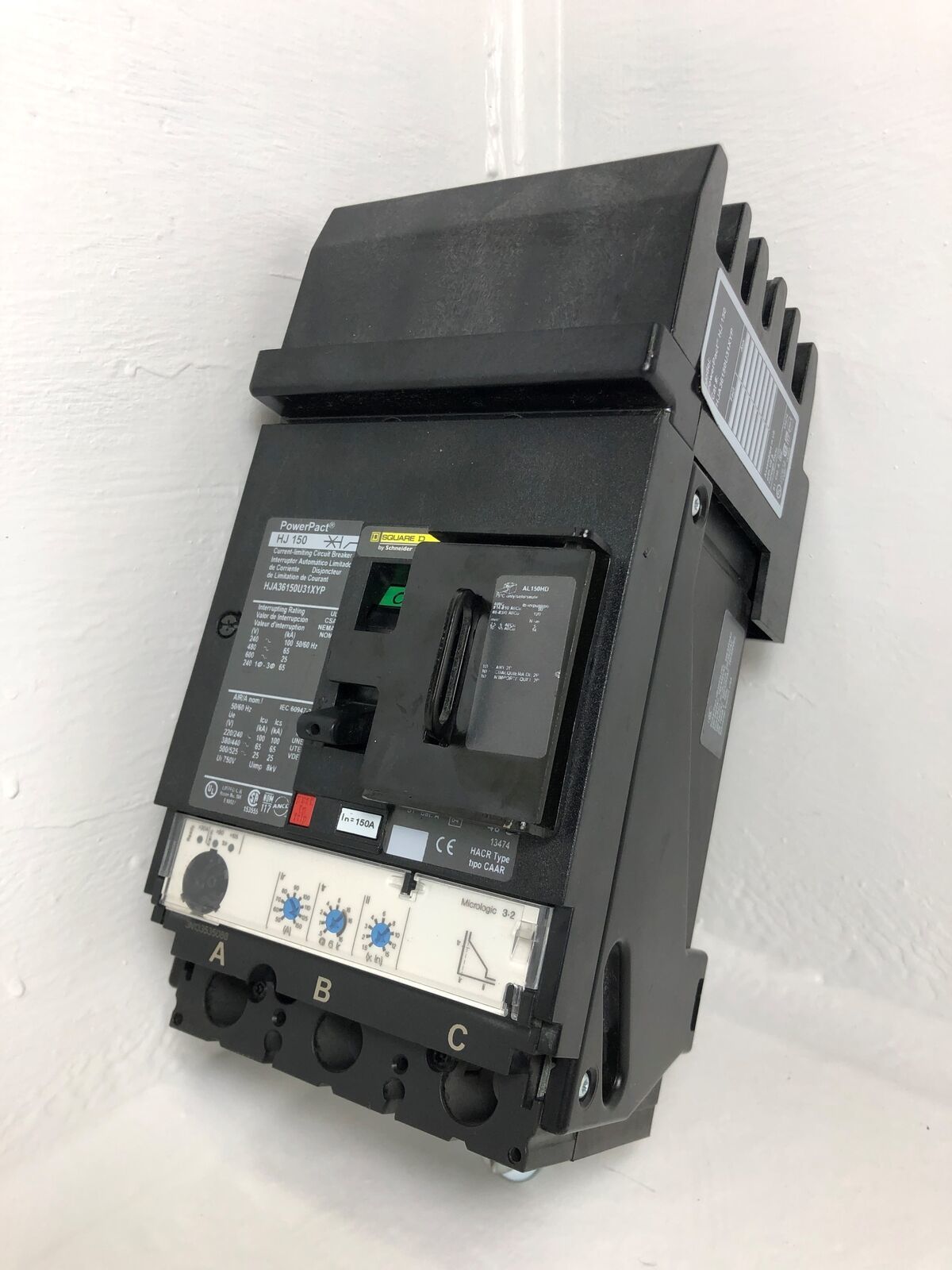 Square D ILine HJA36150U31XYP HJ 150 Amp PowerPact Circuit Breaker