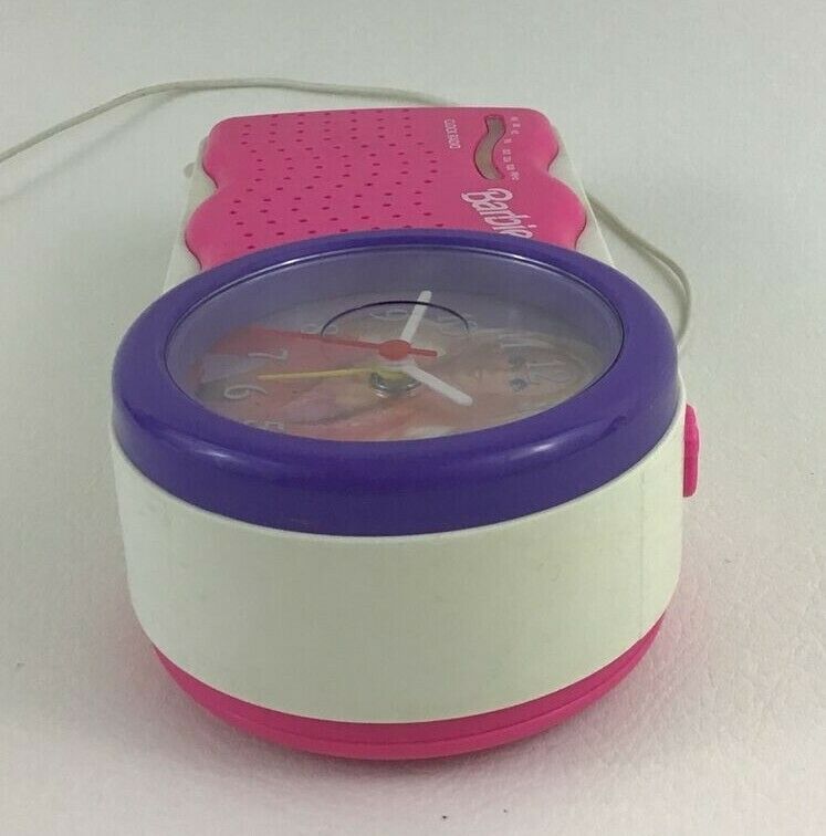 Barbie Clock Radio Vintage 1995 Lighted Face Alarm Night Light Mattel