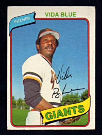 1980 Topps 30 Vida Blue Giants Baseball Card Exnm Baseball