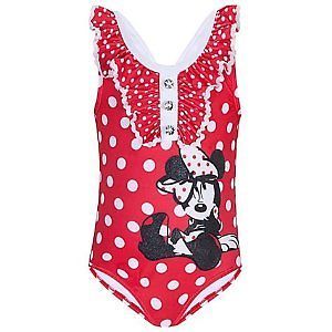 Disney Minnie Mouse Geometric Swimsuit for Girls White