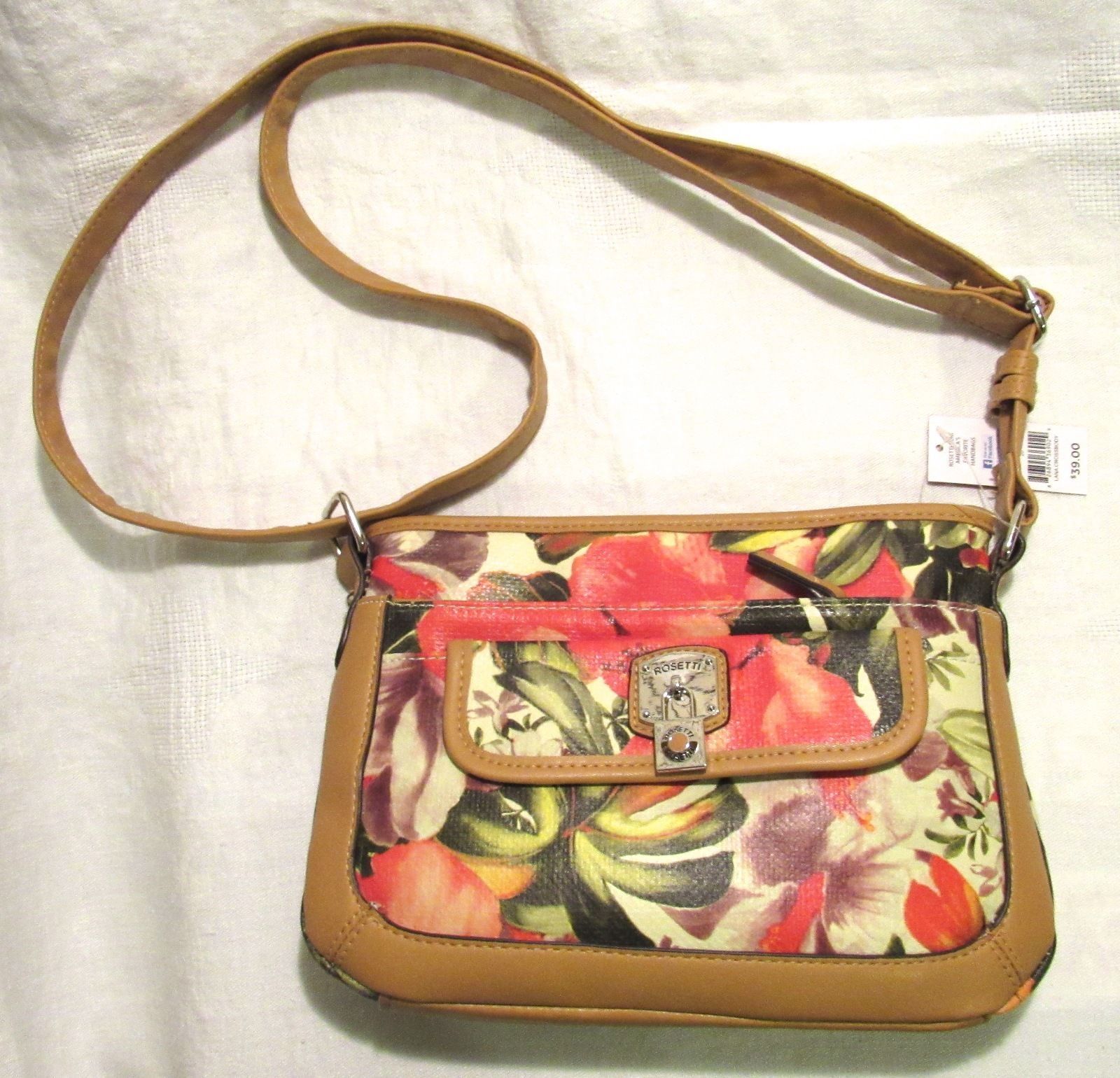 Rosetti Lana Havana Floral Cross Body Faux Leather - Handbags & Purses