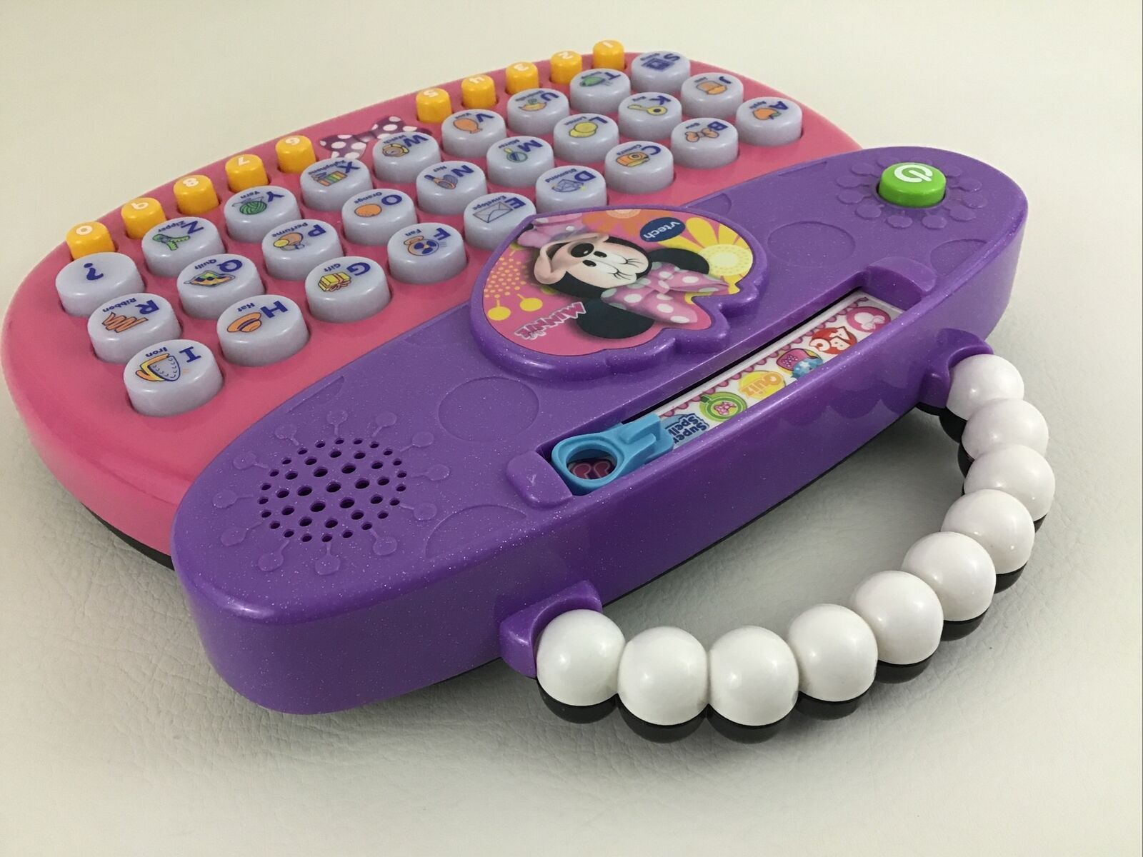 Vtech Minnie Mouse Purse Computer Learning Laptop Educational ABCs Toy