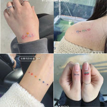 Colorful Temporary Tattoo Sticker Face Hand Lovely Body Art Rainbow - 30Pcs/Bag image 10