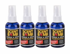 4 SCENT BOMB SMOKE &amp;ODOR ELIMINATOR Spray 2oz BOTTLE WORKS ON CONTACT CL... - $19.30