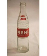 Old Vintage 1970&#39;s NEHI Beverages Soda Pop Bottle Clear Glass Ribbed Sid... - $19.79