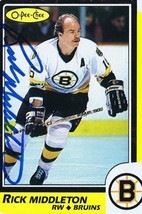 Rick Middleton 1986 OPC Autograph #157 Bruins