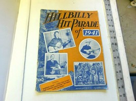 Hillbilly Hit Parade of 1941  - vintage music book 64 pages - $15.99