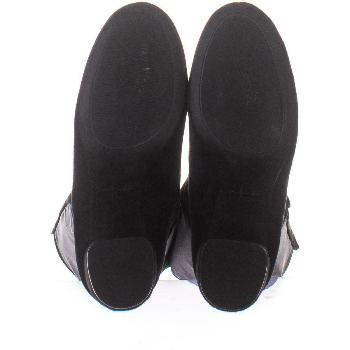 Nine West Kerianna Knee High Pull-On Boots 022, Black/Black Suede, 5.5 ...