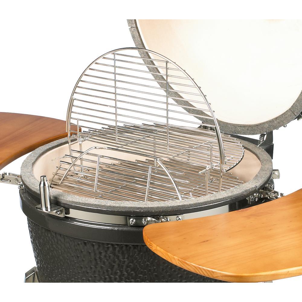 Charcoal Grill 10 lb. Fuel Capacity Removable Ash Catcher Stainless