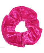Hot Pink Panne Velvet Hair Scrunchie Scrunchies by Sherry Ponytail Holde... - $6.99