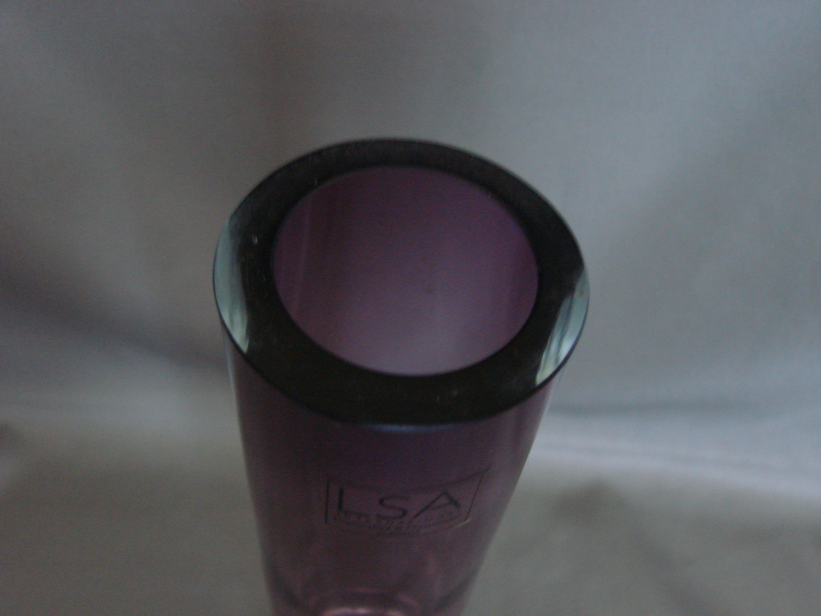 LSA International Purple Bud Vase Handcrafted and Mouthblown 8 3/4