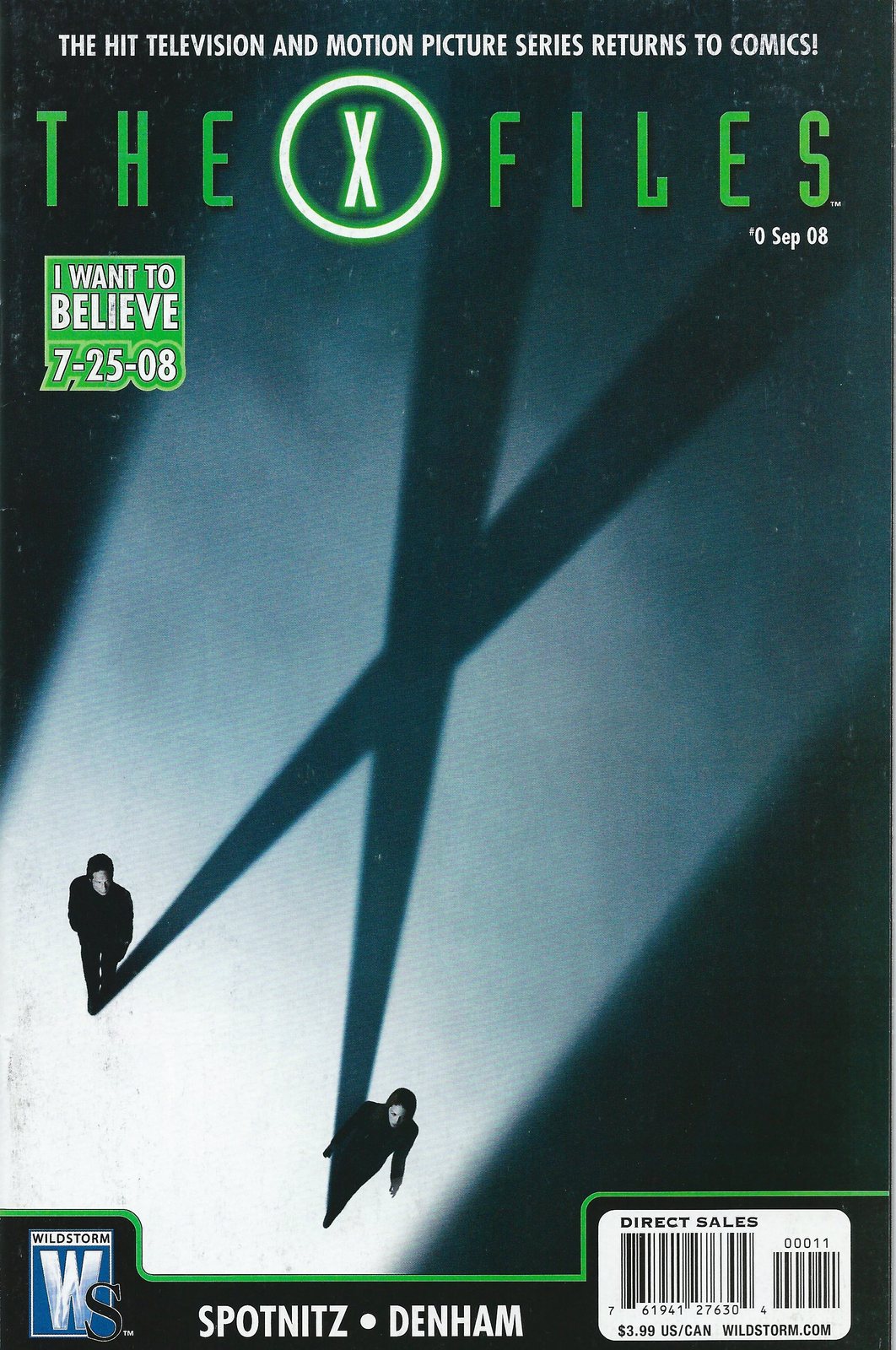 XFiles Comic Book Issue 0 Photo Cover Wildstorm 2008 Movie, TV
