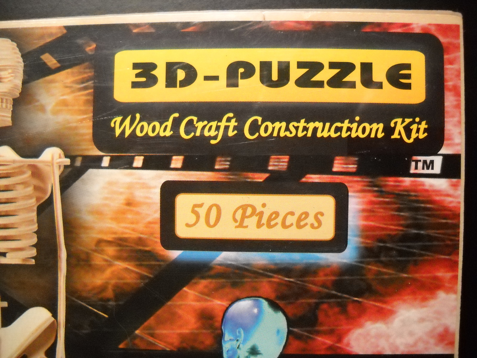 The Human Skeleton Model Wood Craft Construction Kit by 3D Puzzle with