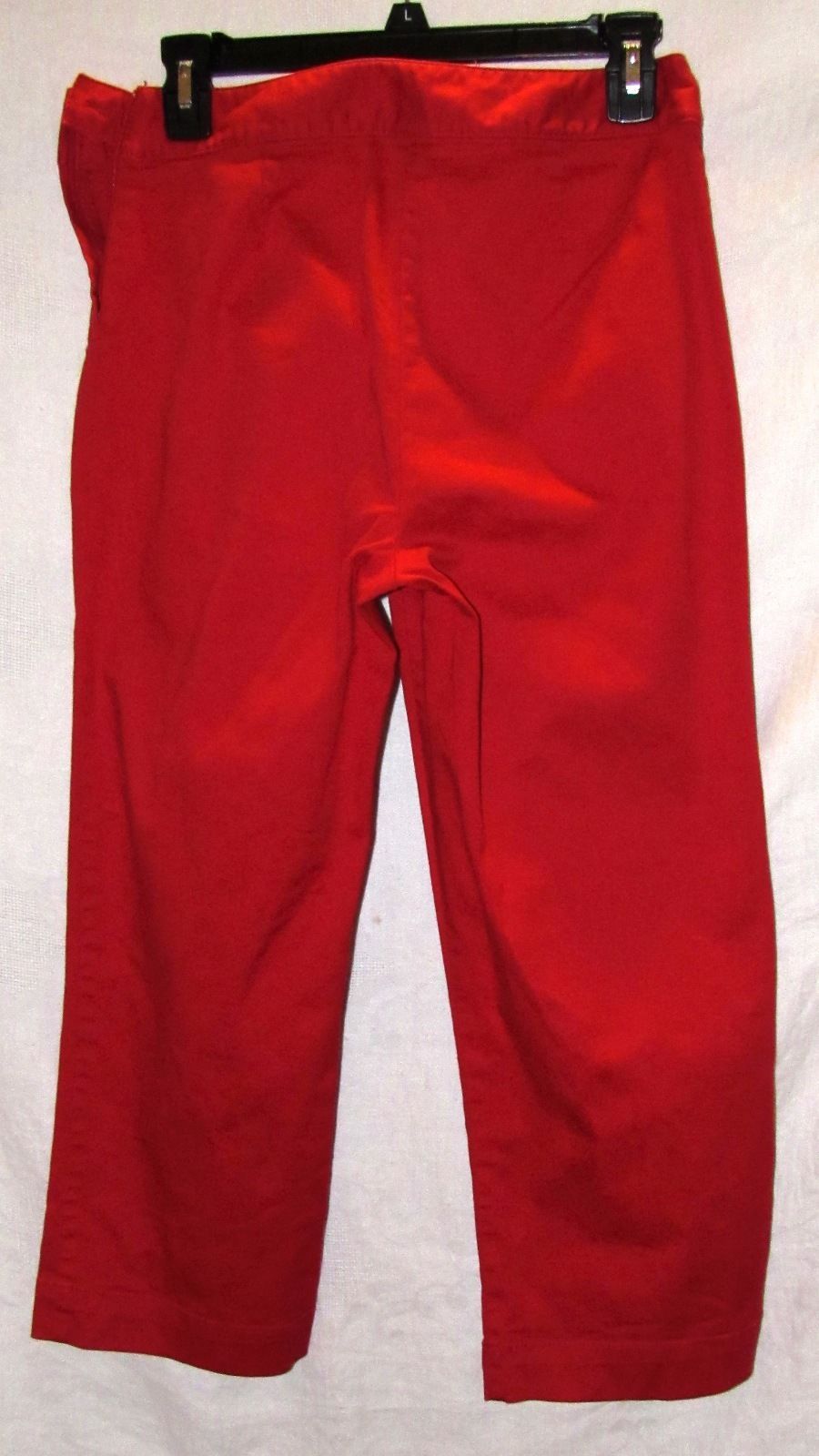 Liz Claiborne Red Audra Capri/Cropped Cotton/Spandex Pants Inseam 22 ...