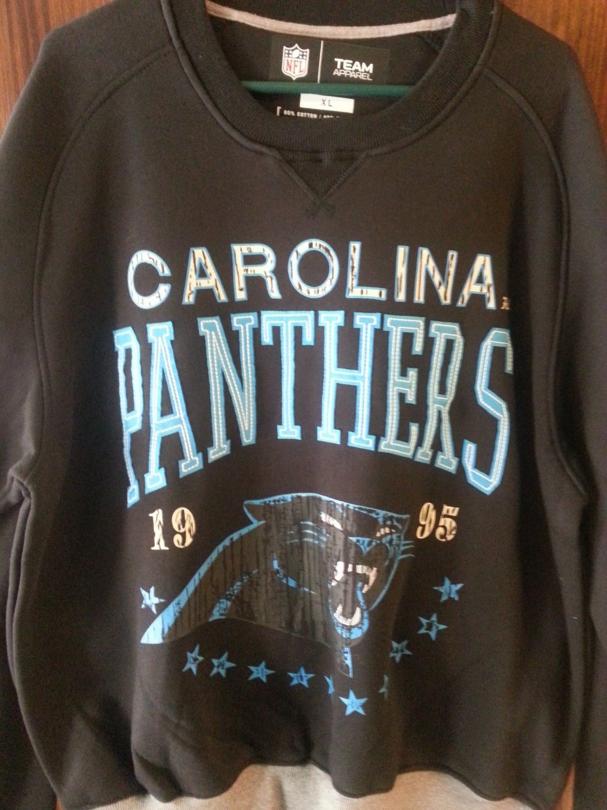 Women's Fanatics Branded Black Carolina Panthers Original State Lace-Up T-Shirt Size: Extra Small