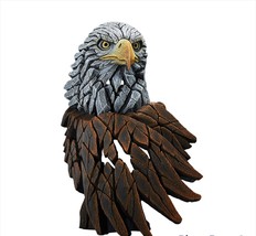 Edge Sculpture Bald Eagle Bird Bust 14" High America's Bird Brown Stone Resin image 2