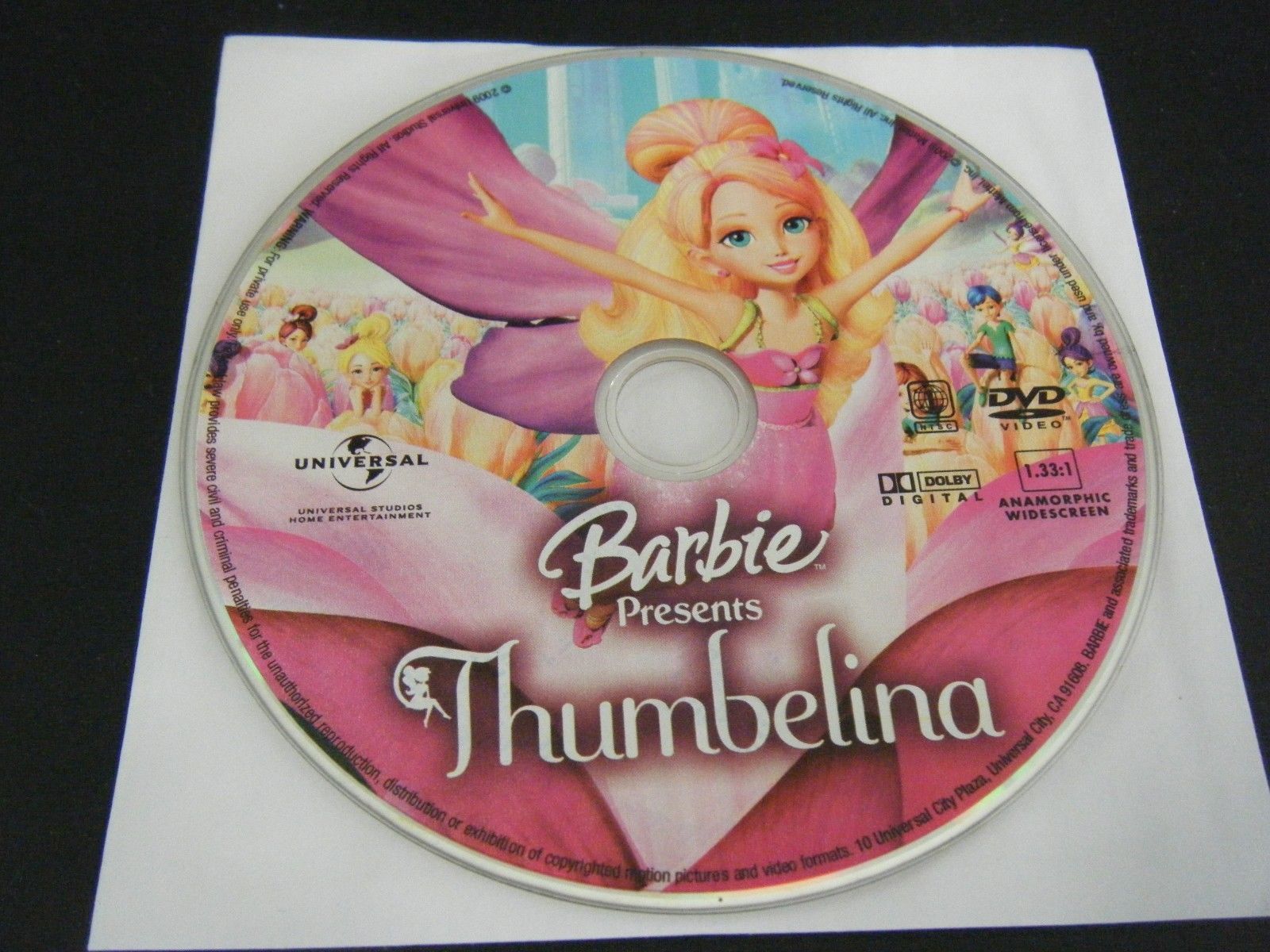 Barbie Presents Thumbelina (DVD, 2009) - Disc Only!!! - DVDs & Blu-ray ...