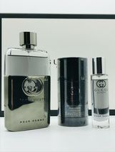 Gucci Guilty Pour Homme Cologne 3.0 Oz Eau De Toilette Spray 3 Pcs Gift Set image 2