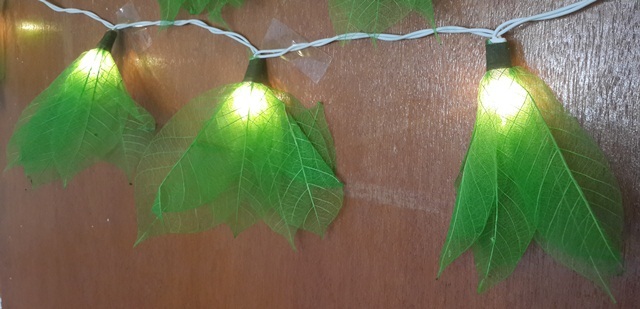 string lights green leaf 20 flowers garland party patio fairy decor room wedding - String Lights ...