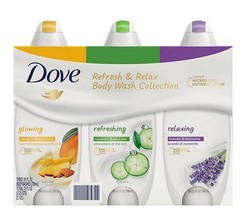 Dove Refresh &amp; Relax Body Wash Collection (24 fl. oz., 3 pk.) - $26.99
