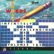 Dell Crosswords Vol. 1 and 2 Sierra CD ROM PC Video Game 750 Puzzles - $1.99