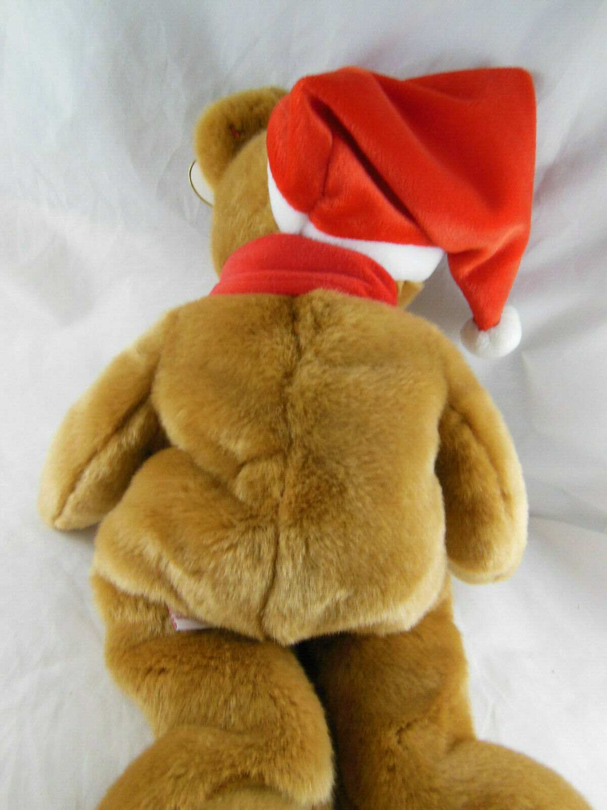 Ty Classic Holiday Bear Plush 14" Stuffed Animal Christmas w/ Knitt Hat & Scarf 