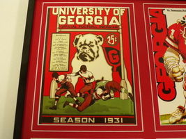 Georgia Bulldogs UGA Football 16x20 Framed Program Covers Display image 7
