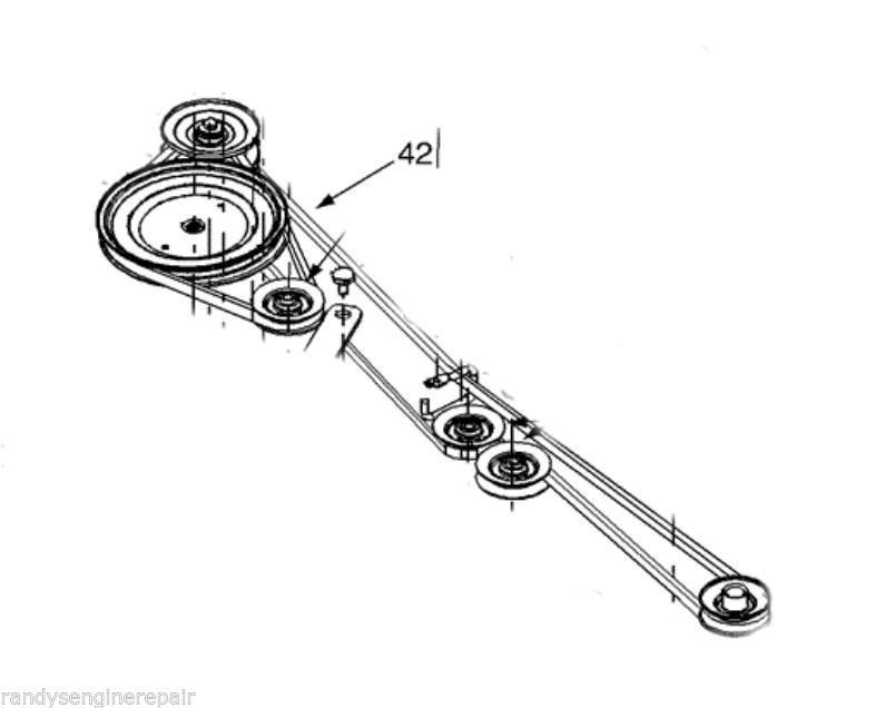 Mower Belt Craftsman Lt2000 Drive Belt Replacement Diagram 46 Inch