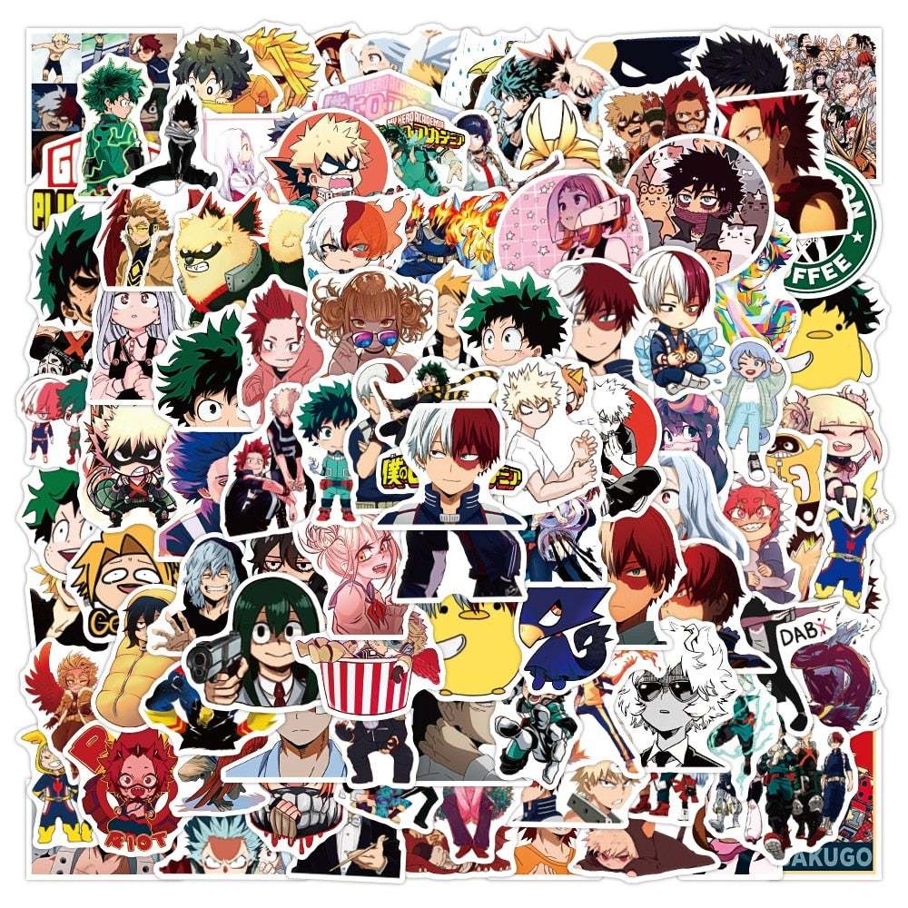 10/30/50/100pcs My Hero Academia Anime Stickers Graffiti Laptop Phone Izuku Mido