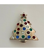 EISENBERG ICE Christmas Tree Brooch Pin Multi-Color Rhinestones Signed A... - $34.64