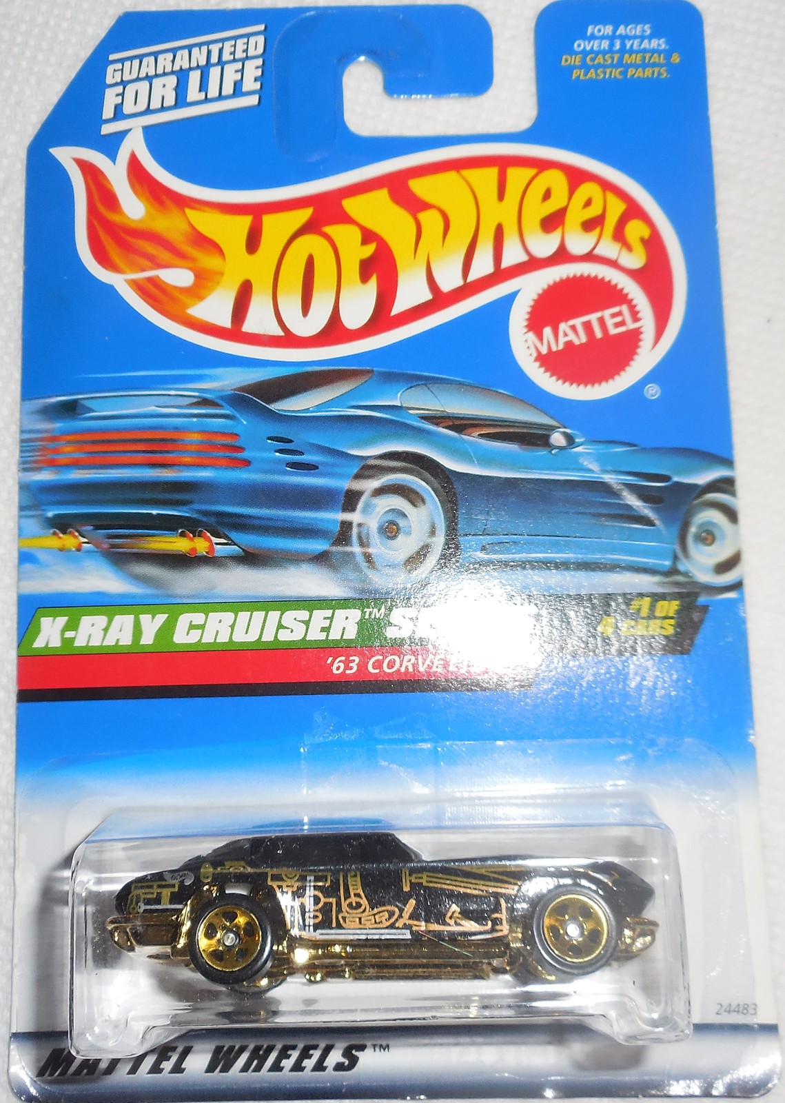 Hot Wheels 1999 XRay Cruisers '63 Corvette Collector #1114 On Sealed Card
