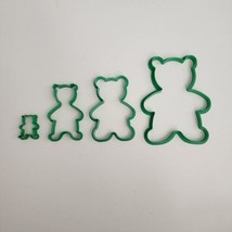 4 pc set Wilton Enterprises Christmas Bears Cookie Cutters Teddy Bear Family - $8.90