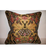 AUBUSSON TAPESTRY CHENILLE LAMPAS PILLOW ~ 22 X 22 - £212.83 GBP