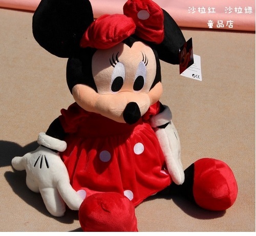 mickey mouse and minnie mouse stuffed animals