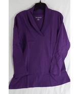 Women&#39;s Shawl Collar Ultimate Tee Shirt in Grape  NIP - $16.99