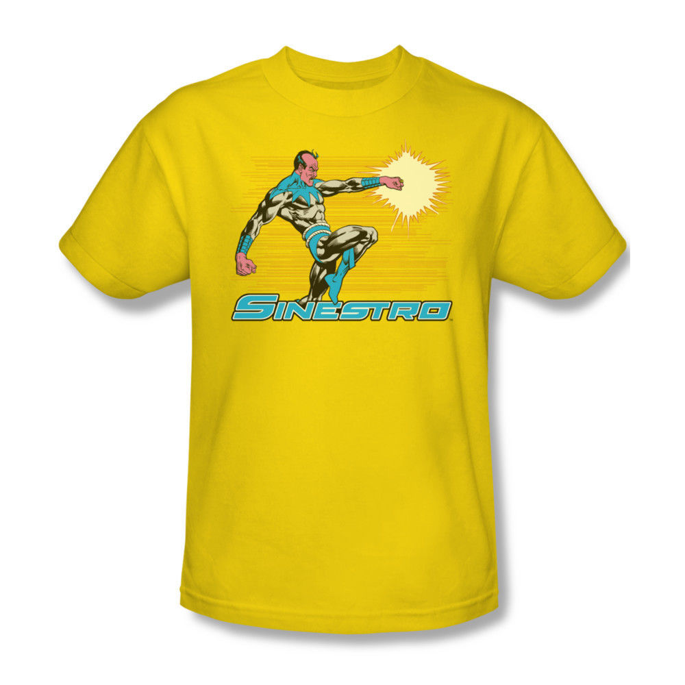 Sinestro T-shirt yellow DC comic book retro superhero cotton graphic ...